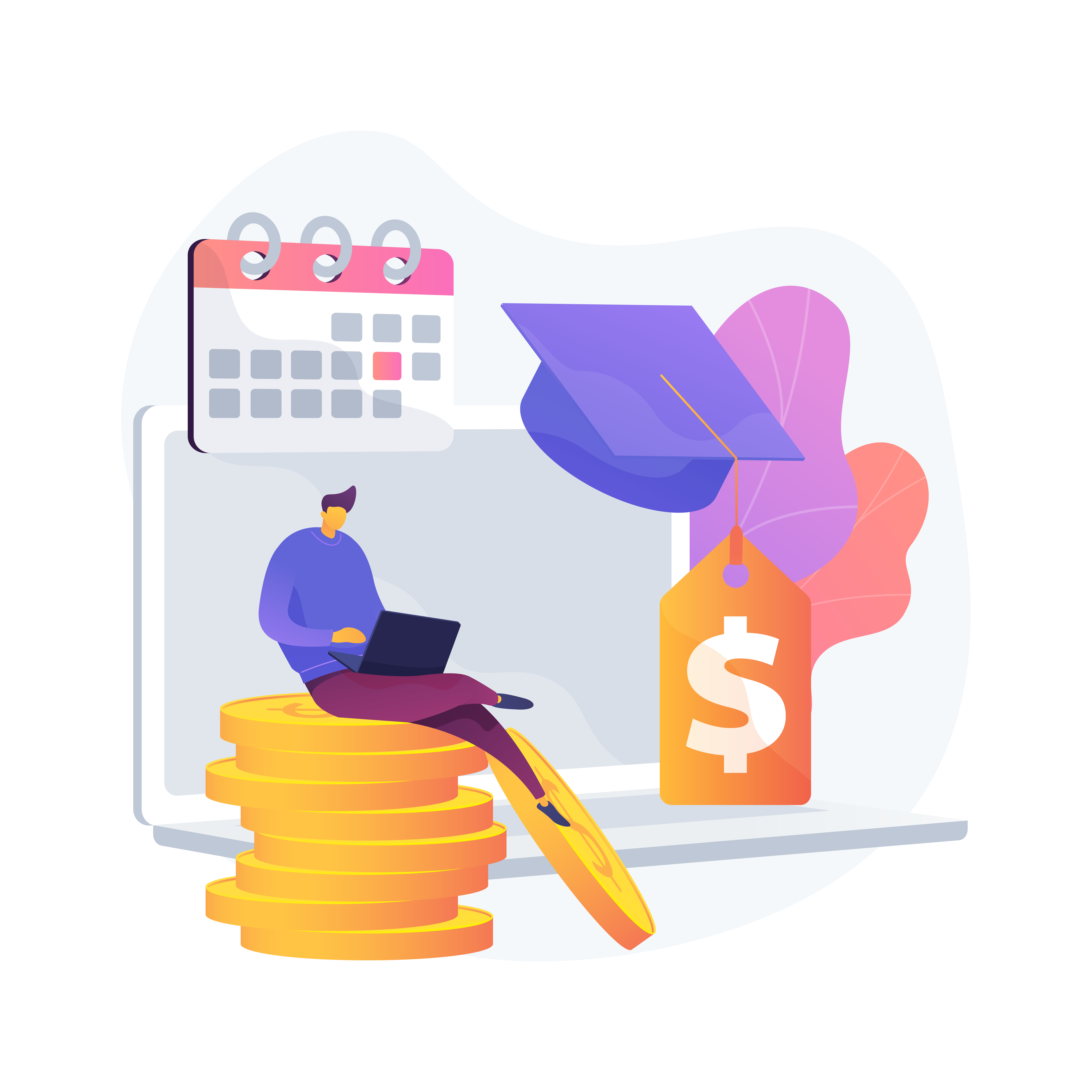 Student loan payments deferred abstract concept vector illustration. Student loan payments deferred abstract concept vector illustration. Coronavirus stimulus package, pause or suspend your payment, financial obligations, economic crisis abstract metaphor.